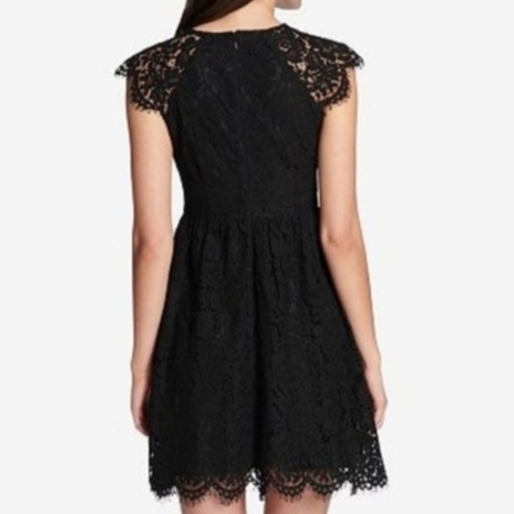 Kensie Fit & Flare Lace Dress with Cap Sleeves Size 2 - Picture 3 of 17